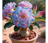 La rosa del desierto florece fácilmente durante toda la temporada sin necesidad de mantenimiento-1tubérculos-C