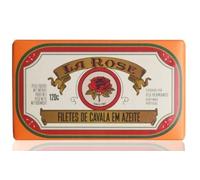 La Rose - Filete de Caballa en aceite de oliva - Producto gourmet de Portugal - Paquete de 5 x 120 gr