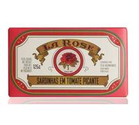 La Rose - Sardinas de tomate con picante - Producto picante / gourmet de Portugal - Paquete de 5 x 120 gr