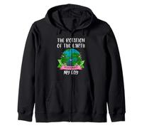 La rotación de la Tierra del Día de la Tierra hace que mi día sea maestro de Sudadera con Capucha