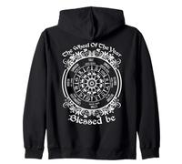 La Rueda del Año Blessed Be Pagan Occult Wicca Sudadera con Capucha