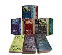 La rueda del tiempo, conjunto de 15 libros: Nueva primavera, Ojo al mundo, Gran cacería, Dragón renacido, Sombra creciente, Fuegos celestiales, Señor del caos, Espadas de la corona, Dagas del camino, Corazón invernal, Crepúsculo de la encrucijada, Sueños con cuchillos, Tormenta inminente, Torres Medianoche, luz de la memoria