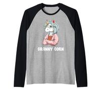 La Sabia Abuela Unicornio: La Abuelita Graciosa Camiseta Manga Raglan