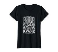 La sabiduría de Kvasir se Convierte en una Runa de mitología nórdica de hidromiel Camiseta gráfica económica, Mujer, Negro, L