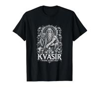 La sabiduría de Kvasir se Convierte en una Runa de mitología nórdica de hidromiel Camiseta gráfica económica, Hombre, Negro, XL