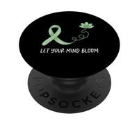La Salud Mental Importa Deja Que tu Mente florezca Conciencia MHAM PopSockets PopGrip Adhesivo
