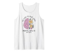 La salud mental importa Flores silvestres Motivación cerebral Positivo Camiseta sin Mangas