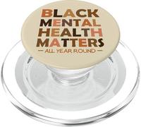 La Salud Mental Negra Todo el año Importa el Amor Propio melanina PopSockets PopGrip para MagSafe
