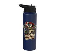 La sangre vikinga corre por mis venas Bandera de Noruega Ro noruego Stainless Steel Insulated Water Bottle