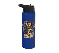La sangre vikinga corre por mis venas Bandera de Noruega Ro noruego Stainless Steel Insulated Water Bottle