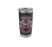 La sangre vikinga corre por mis venas Guerrero de ascendencia nórdica Vaso térmico de acero inoxidable de doble pared