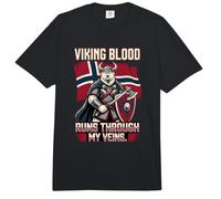 La Sangre vikinga Corre por mis Venas Guerrero Oso Noruego Comfort Colors Adult Heavyweight T-Shirt