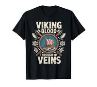 La Sangre vikinga Corre por mis Venas Mitología nórdica Valhalla Camiseta