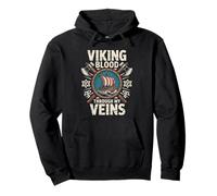 La Sangre vikinga Corre por mis Venas Mitología nórdica Valhalla Sudadera con Capucha