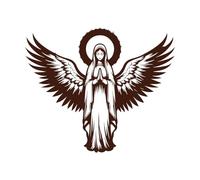 La Santísima Virgen María sosteniendo a Jesús, el mejor diseño. Calcomanías de pared de papel adhesivo 65.6x78.4cm Fácil instalación Café