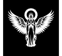 La Santísima Virgen María sosteniendo a Jesús, el mejor diseño. Pegatinas de tallado fino 65.6x78.4cm Decoración artística Blanco