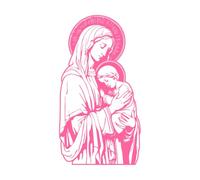 La Santísima Virgen María sosteniendo al Niño Jesús Pegatinas de tallado fino 54.4x99.8cm Decoración de carrocerías Rosa