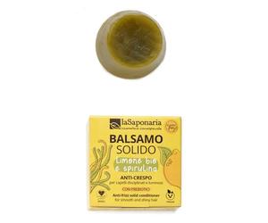 La Saponaria | Acondicionador sólido bio - iluminador y anti-encrespamiento, iluminador y anti-frizz para un cabello ligero y limpio durante más tiempo, 40 g
