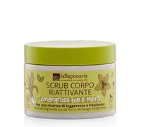 La Saponaria | BioScrub Exfoliante Corporal Natural para todo tipo de piel - Lemongrass y Menta - Revitalizante, Vegano y Ecológico - Ideal para tener una piel fresca y suave, 200 ml