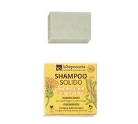La Saponaria | Champú Sólido Purificante en Barra con Bardana Orgánica, Espirulina y Saponaria, limpia en profundidad, regula el exceso de grasa y deja el cabello ligero y fresco 50 g
