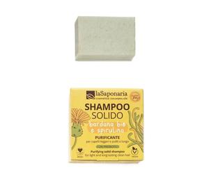 La Saponaria | Champú Sólido Purificante en Barra con Bardana Orgánica, Espirulina y Saponaria, limpia en profundidad, regula el exceso de grasa y deja el cabello ligero y fresco 50 g