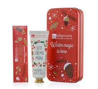 La Saponaria | Cofre Manos & Uñas, Set de regalo navideño con Crema de Manos Bio de Vainilla y Cacao + Lima de Uñas 2 en 1 de madera - Idea de regalo ecológica con estuche navideño