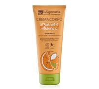 La Saponaria | Crema Corporal Hidratante 200 ml, Argán Bio & Vitamina C, Iluminadora y Tonificante, Textura Ligera, Fragancia Cítrica, Ideal para una Piel Suave y Radiante