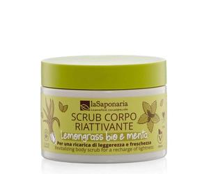 La Saponaria | Exfoliante Corporal Natural para todo tipo de piel - Lemongrass y Menta - Revitalizante, Vegano y Ecológico - Ideal para tener una piel fresca y suave, 200 ml