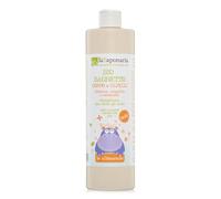 La Saponaria | Gel de baño ecológico para cuerpo y cabello de bebés y niños, ultradelicado, no irrita los ojos, con aceite de albaricoque y extractos biológicos, 500 ml