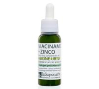 La Saponaria Niacinamida + Zinc Suero, Vitamina B3, Antienvejecimiento, Piel Grasa, Acné, Poros Dilatados, Natural, Vegano, Libre de Crueldad Animal, Envase Reciclado, Orgánico, 30ml