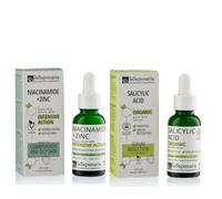 La Saponaria | Pack 2 Sérums Purificantes Ecológicos: Niacinamida + Zinc Seborregulador y Ácido Salicílico Anti-Imperfecciones, Control de Brillo y Poros, Ideal para Piel Grasa y Mixta, 2x30 ml
