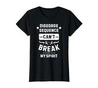 La Secuencia de DiGeorge no Puede Romper mi espíritu Camiseta gráfica económica, Mujer, Negro, XL