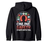 La Seguridad en línea Comienza con la Conciencia de ciberseguridad Sudadera con Capucha