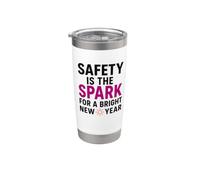 La seguridad es la chispa de un año nuevo brillante | Conciencia de seguridad Vaso térmico de acero inoxidable de doble pared