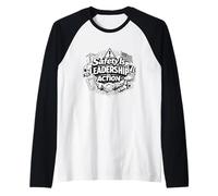 La Seguridad es liderazgo en acción | Idea de Regalo de Seguridad en el Lugar de Trabajo Camiseta Manga Raglan