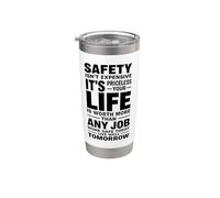La seguridad no es cara, no tiene precio, idea de regalo para el lugar de trabajo Vaso térmico de acero inoxidable de doble pared