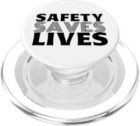 La Seguridad Salva Vidas | La Seguridad es lo Primero | Regalo de campaña del día de la Seguridad PopSockets PopGrip para MagSafe