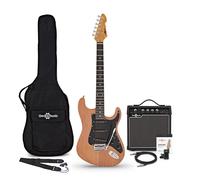 LA Select Electric Guitar Natural 15W Guitar Amp & Accessory Pack