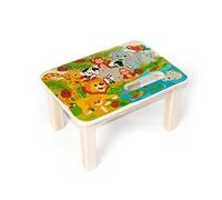 La selva 340 x 250 x del banco del pie del niño 190 exonera el vientre OTRA VEZ el taburete de madera del taburete del collarín del pie