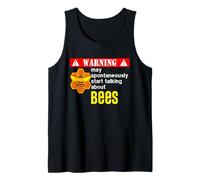 La señal de Advertencia Puede Comenzar a Hablar espontáneamente de Las Abejas Camiseta sin Mangas