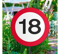 La señal de tráfico 18o cumpleaños decoración