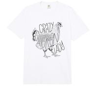 La señora de Las gallinas locas Divertida Funny Farm Lady Comfort Colors Adult Heavyweight T-Shirt