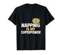 La siesta es mi superpoder gráfico cómico de ráfaga Camiseta
