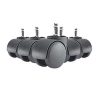 La Silla de Claudia - Pack 5 Ruedas Normales de Repuesto para Sillas Giratorias, Diámetro 50 mm y Enganche 11mm, Ideales para Silla Escritorio, Oficina y Taburete
