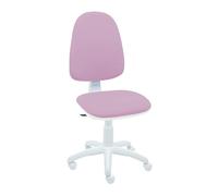 La Silla de Claudia - Silla ergonomica Escritorio Torino con Chasis Blanco| Ideal como Silla Escritorio | Altura Ajustable y Giratorio para Escritorio u Oficina | Sin Reposabrazos | Rosa Palo
