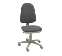 La Silla de Claudia - Silla ergonomica Escritorio Torino con Chasis Gris| Ideal como Silla Escritorio | Altura Ajustable y Giratorio para Escritorio u Oficina | Sin Reposabrazos | Gris Oscuro