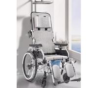 La silla de ruedas reclinable y los reposabrazos se pueden levantar, 220 libras. Capacidad, reposapiés abatible extraíble, respaldo alto y reposacabezas extraíble