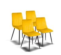 La Silla Española Denia Silla, Telas, Amarillo Mostaza, 44cm (Ancho) x 55cm (Fondo) x 88,5cm (Alto)