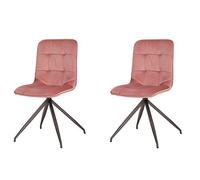 La Silla Española Maderuelo Silla, Telas, Rosa Maquillaje, Medidas: 46cm (Ancho) x 57cm (Fondo) x 88cm (Alto)