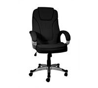 La Silla Española Valencia Silla de Oficina y Despacho, Piel Sintética, Negro, 68x74x123 cm